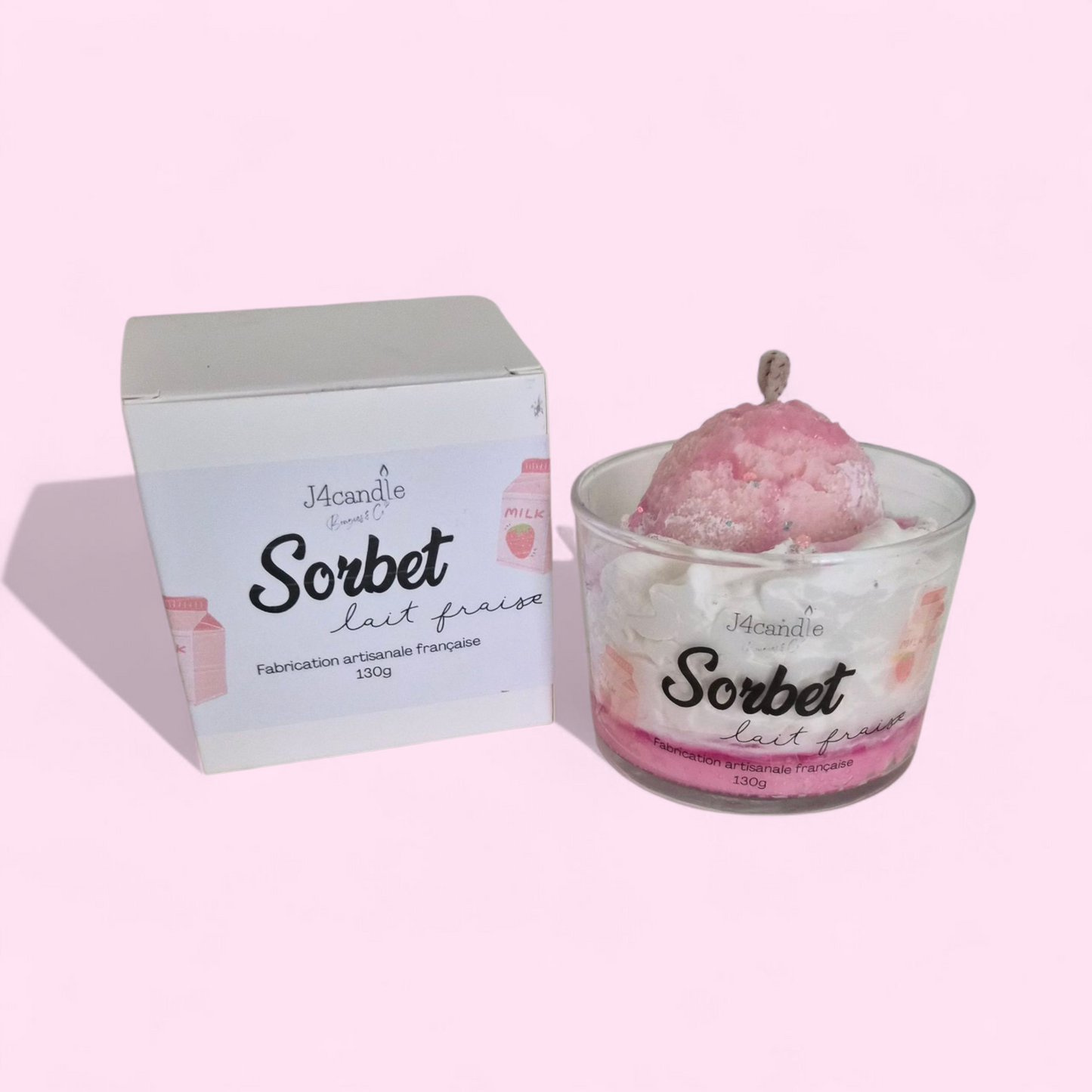 Bougie Chantilly - Sorbet fraise